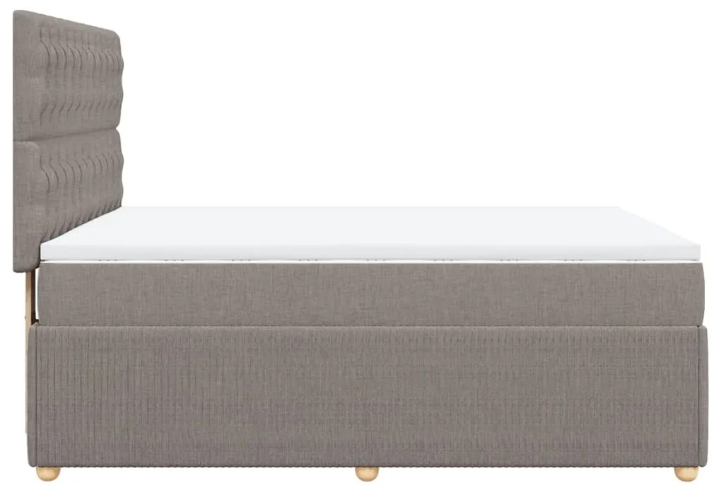 ΚΡΕΒΑΤΙ BOXSPRING ΜΕ ΣΤΡΩΜΑ TAUPE 140X190 ΕΚ. ΥΦΑΣΜΑΤΙΝΟ 3294362