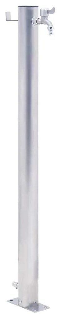 vidaXL Βρύση Δαπέδου Κήπου Στρογγυλή 100 εκ. από Ανοξείδωτο Ατσάλι