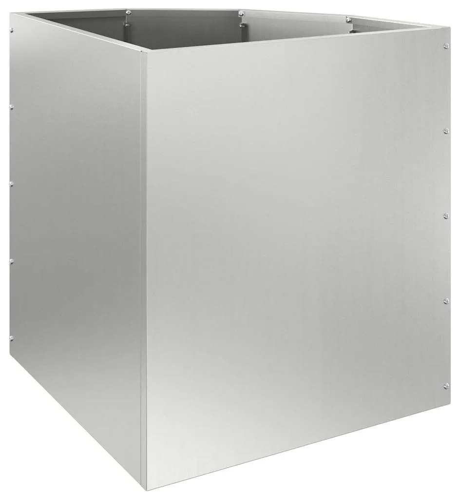 vidaXL Γωνιακό Ροδόδεντρο Ασημί 45 x 45 x 50 εκ Γαλβανισμένος χάλυβας