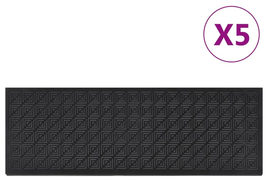 Πατάκια Σκάλας 5 τεμ. 25 x 75 εκ. από Καουτσούκ