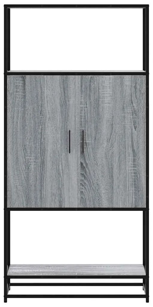 Highboard Grey Sonoma Κατασκευασμένο ξύλο και μέταλλο - Γκρι