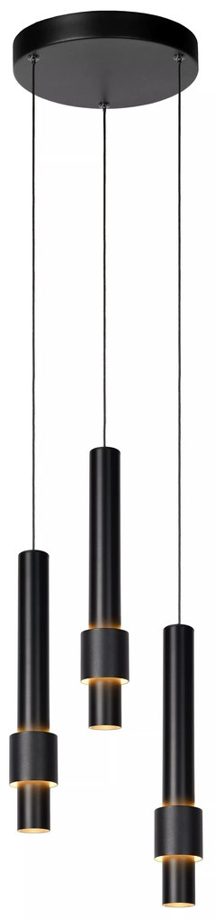 Φωτιστικό Κρεμαστό Lucide 24402-15-30 MARGARY Μαύρο Ματ (Black Mat) 2700 K
