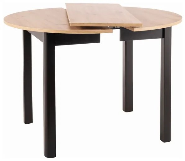 DANTE TABLE ARTISAN OAK / BLACK MATT FI 102 (102-142) DIOMMI DANTEDACMFI102