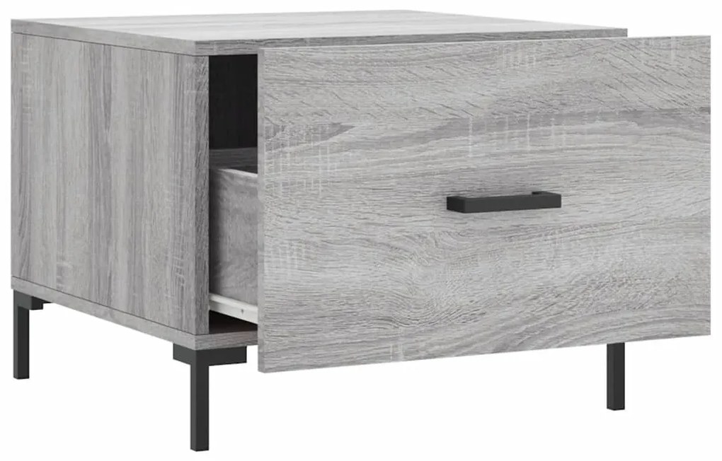 vidaXL Τραπεζάκι Σαλονιού Γκρι Sonoma 50x50x40 εκ. Επεξεργασμένο Ξύλο