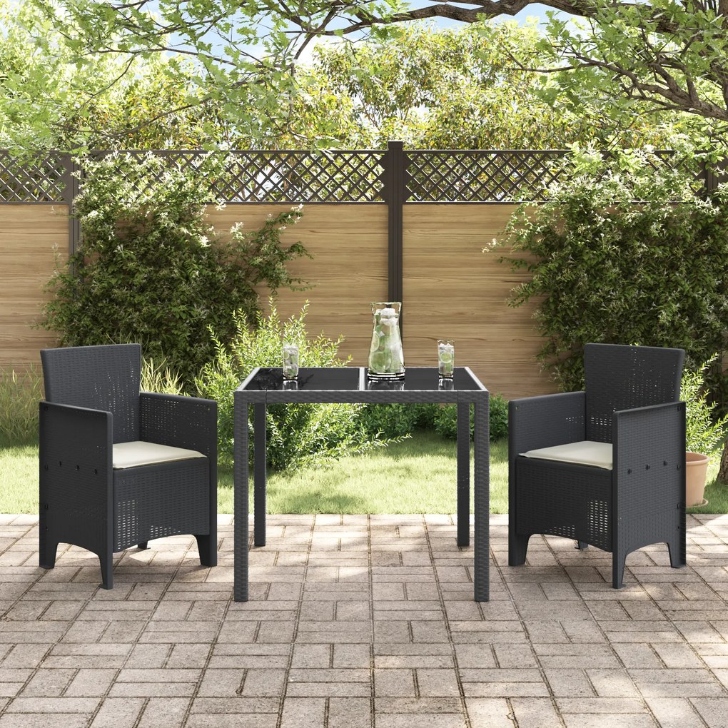 vidaXL Καρέκλες Κήπου 2 pcs Ανθρακί 53 x 49 x 85 εκ.