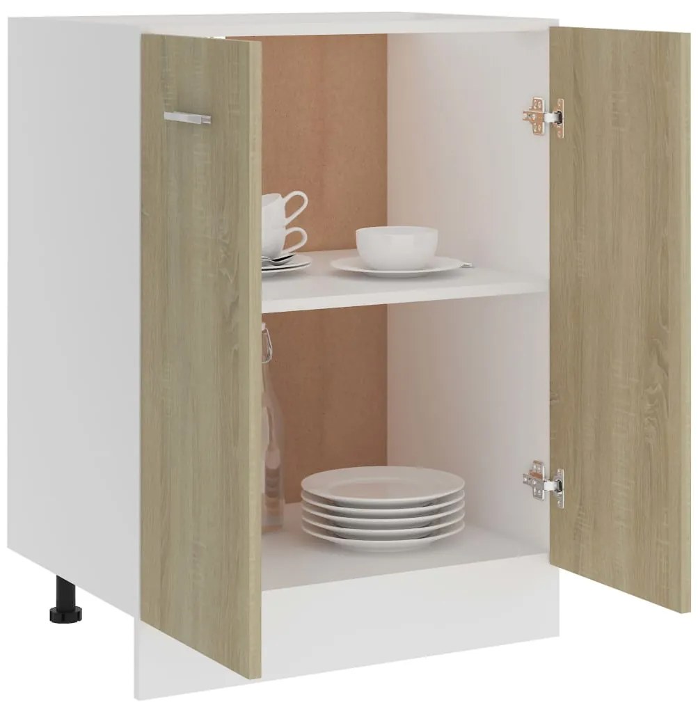 vidaXL Ντουλάπι "Lyon" Sonoma Δρυς 60x46x81,5 εκ. από Τεχνητό Ξύλο