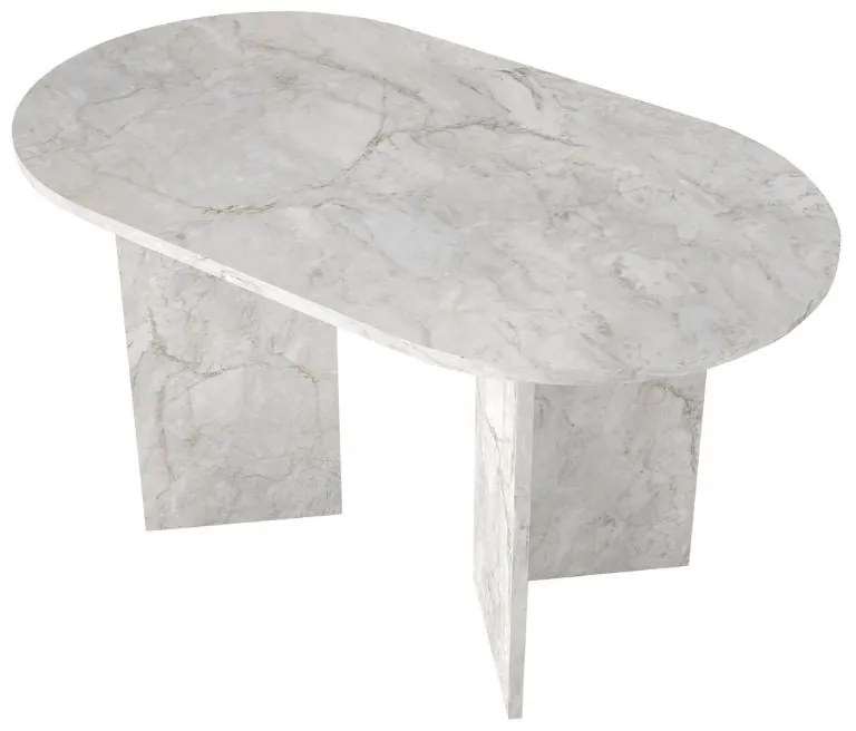 Τραπέζι Cortado Megapap χρώμα λευκό εφέ μαρμάρου 138x80x75εκ.