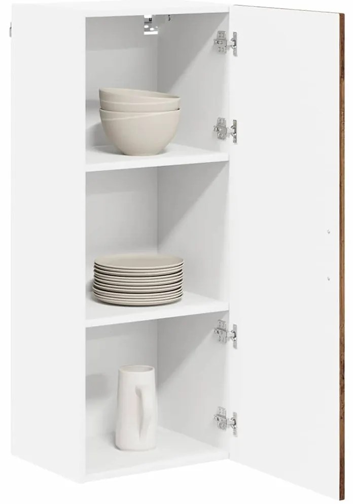 vidaXL Κρεμαστό ντουλάπι κουζίνας με ράφι Παλιό Ξύλο 40 x 31 x 100 εκ.