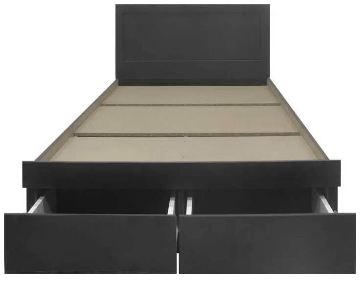 Κρεβάτι Olympus pakoworld με συρτάρι σε wenge απόχρωση 140x200εκ
