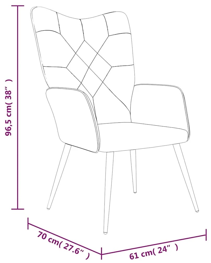 vidaXL Πολυθρόνα Relax Σχέδιο Patchwork Υφασμάτινη