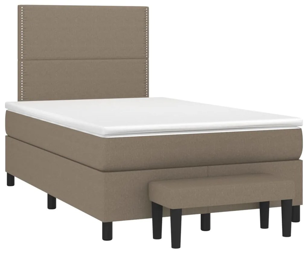 ΚΡΕΒΑΤΙ BOXSPRING ΜΕ ΣΤΡΩΜΑ TAUPE 120X200 ΕΚ. ΥΦΑΣΜΑΤΙΝΟ 3136505