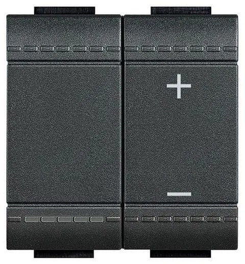 Διακόπτης Ρυθμιστή Φωτισμού Dimmer 20-600W 2 ΣΤ Γραφίτης Bticino L4408N Legrand-L4408N-Ανθρακί L4408N
