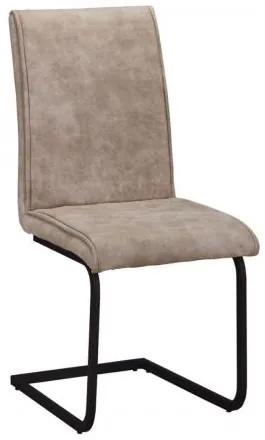 TORY καρέκλα Μεταλ.Μαύρη/Ύφ.Suede Μπεζ 43x56x95 cm ΕΜ794,3