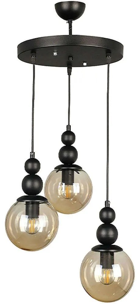 Φωτιστικό Οροφής Latona 0189388 30x30x85cm 3xE27 60W Black Megapap Μέταλλο