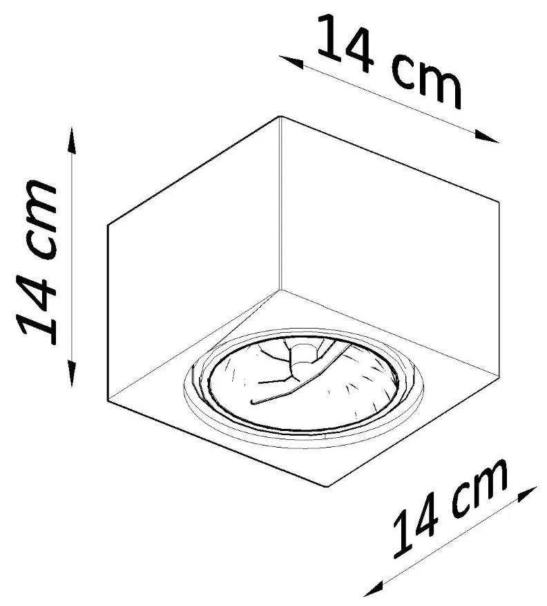 Sollux Φωτιστικό οροφής Seida 1,κεραμικό,1xGU10/ES111/40w