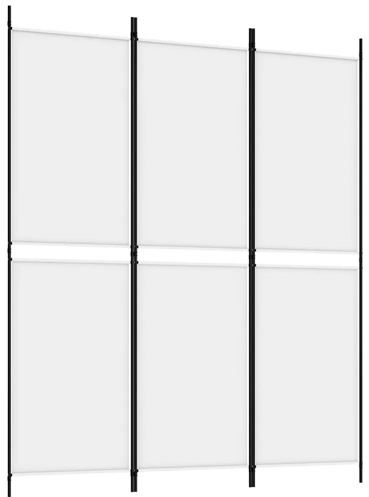 vidaXL Διαχωριστικό Δωματίου με 3 Πάνελ Λευκό 150 x 180 εκ. Υφασμάτινο