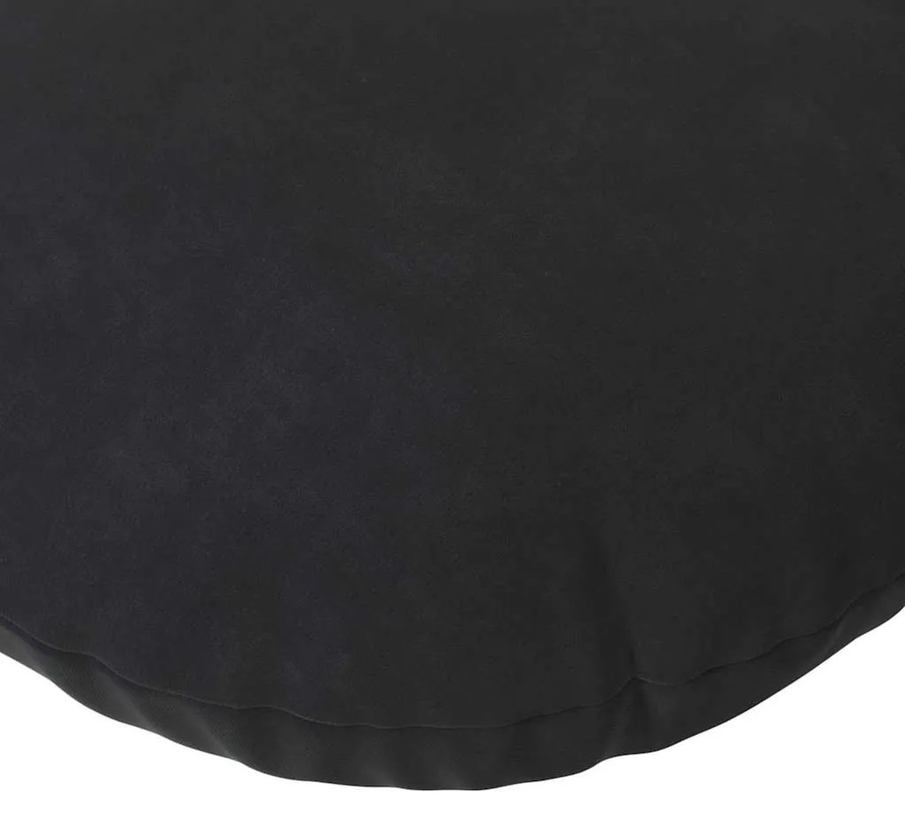 vidaXL Μαξιλάρια καθισμάτων 2 pcs Μαύρο Ø 40 x 13 εκ. Βελούδο