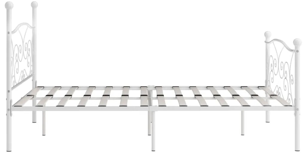 vidaXL Πλαίσιο Κρεβατιού με Τελάρο Λευκό 180 x 200 εκ. Μεταλλικό