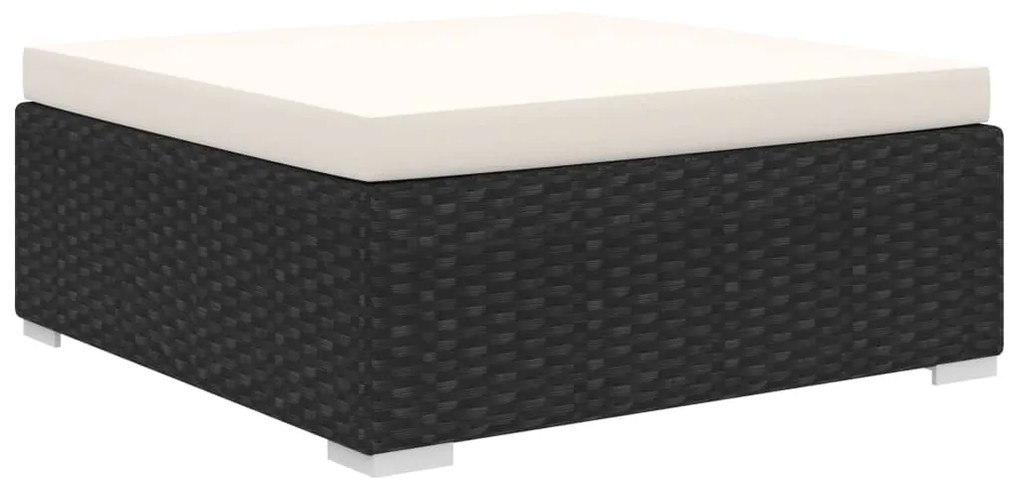 vidaXL Σαλόνι Κήπου 8 Τεμαχίων Μαύρο από Συνθετικό Ρατάν με Μαξιλάρια