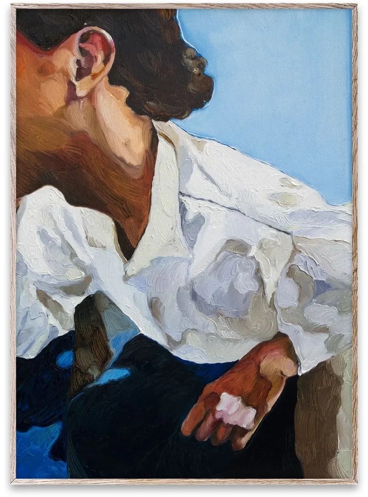 Πόστερ The Man I Met At A Bar - Γαλάζιο Λευκό 30 x 40 PAPER COLLECTIVE