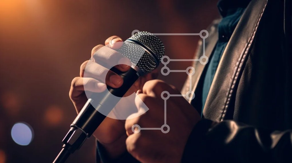 Intra Συλλεκτικό Ξύλινο Παζλ Plywood 4mm - Πρόσωπο που τραγουδά στη σκηνή με μικρόφωνο και φώτα Σε Ξύλινο Κουτί - Διαστάσεις Puzzle: 10x10 cm – 25 κομμάτια