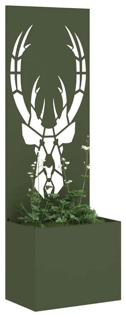 vidaXL Οθόνη Ιδιωτικότητας Κήπου Animal Print Λαδί 50 x 140 cm