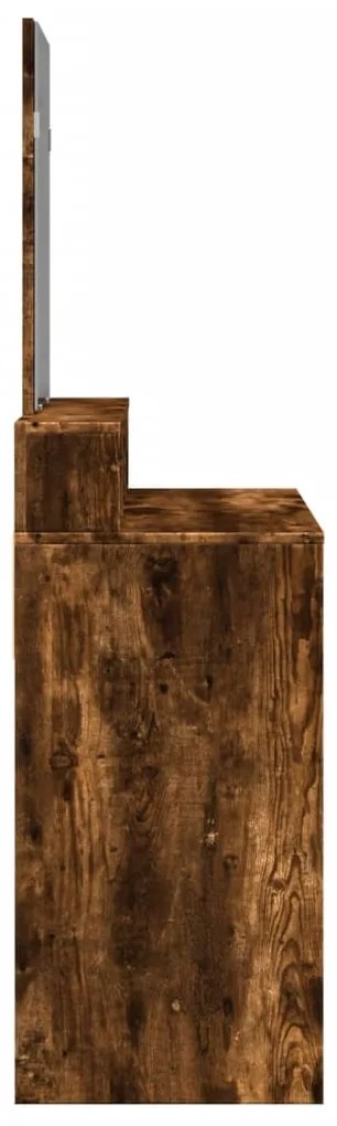 vidaXL Μπουντουάρ με Καθρέφτη Καπνιστή Δρυς 80x41x144,5 εκ.