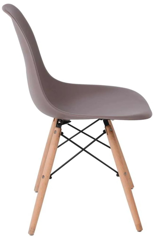 Καρέκλα Art Wood PP Sand Beige Συσκ.4τμχ 46x53x81cm