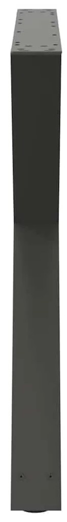 vidaXL Πόδια Τραπεζαρίας 2 τεμ. Ανθρακί 90x(72-73,3) εκ. Ατσάλι