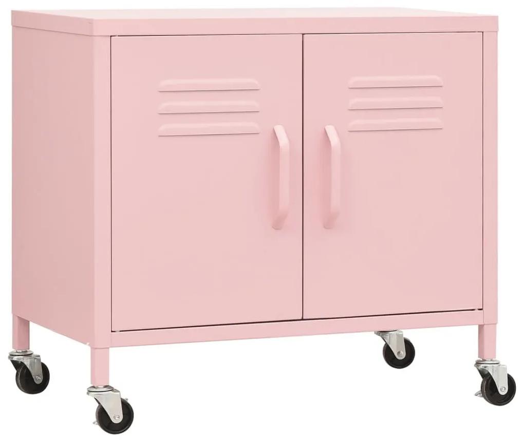Ντουλάπι Αποθήκευσης Ροζ 60 x 35 x 56 εκ. από Ατσάλι - Ροζ