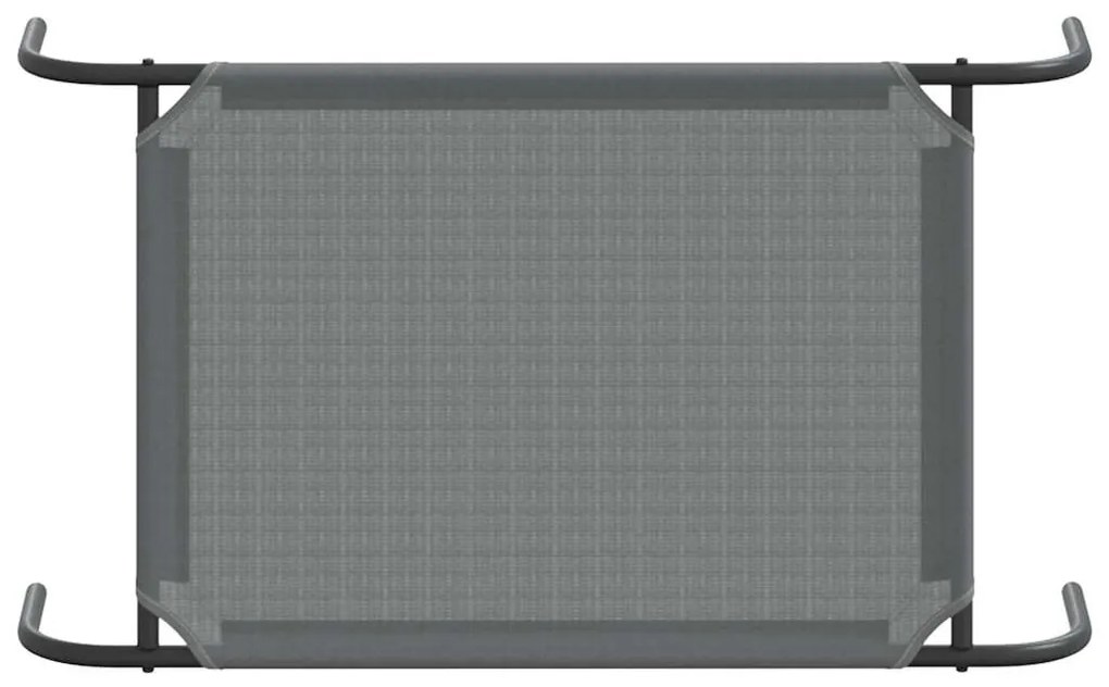 vidaXL Ανυψωμένο κρεβάτι σκύλου γκρι 90x50x20 cm Textilene και χάλυβα