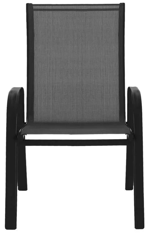 Καρέκλα - Πολυθρόνα Calan μέταλλο μαύρο - textilene μαύρο 55x75x90 εκ. 54x74x91 εκ.