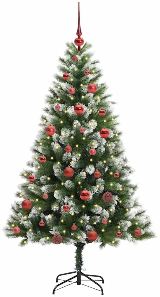 vidaXL Τεχνητό Δέντρο Χριστουγέννων με μέρη που αναδιπλώνονται και χιονάκι