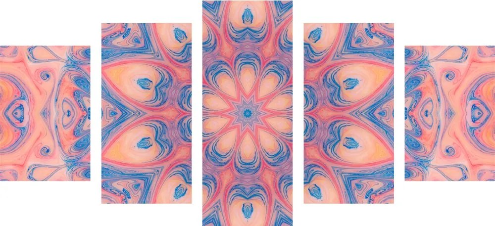 Υπνωτικό Mandala εικόνας 5 μερών - 200x100