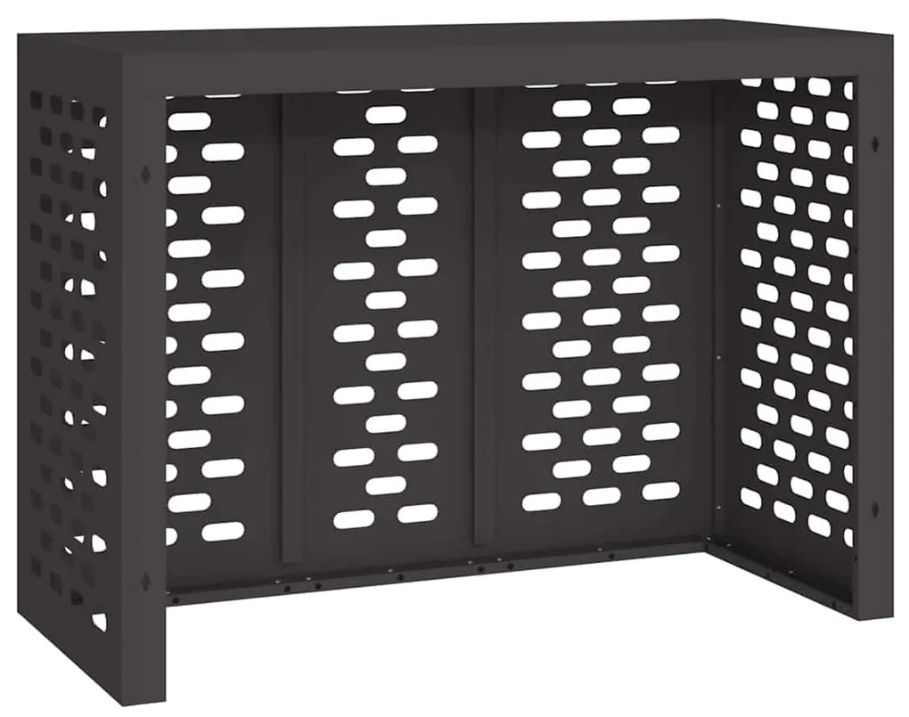 vidaXL Κάλυμμα κλιματιστικού Μαύρο 110 x 50 x 80 cm Ατσάλι