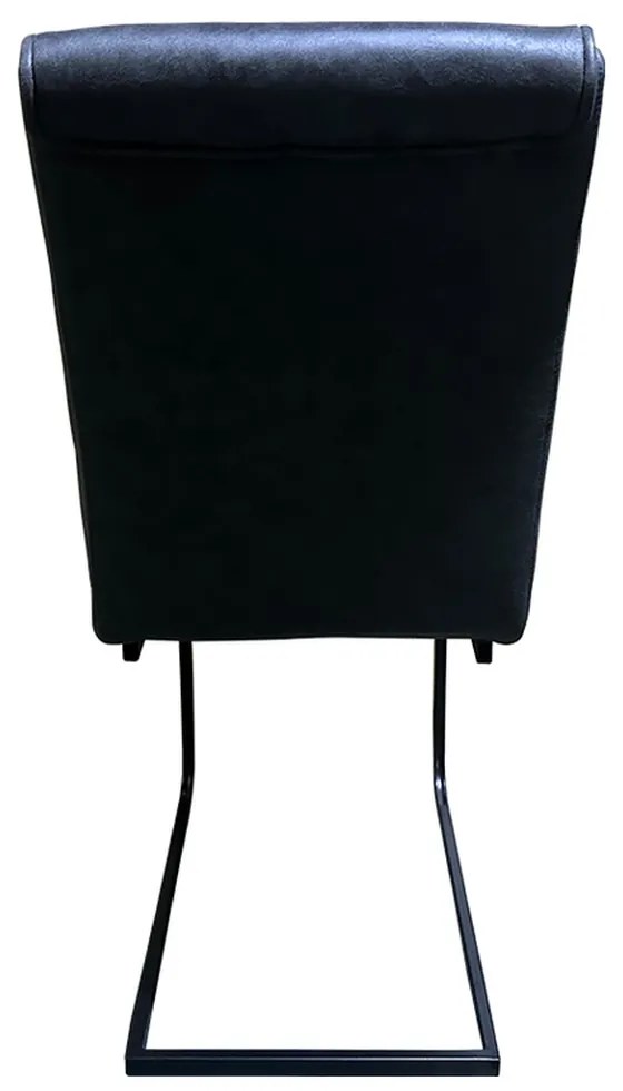 Καρέκλα Τραπεζαρίας ArteLibre ESTRELLA Γκρι/Μαύρο PU/Μέταλλο 43x56x95cm