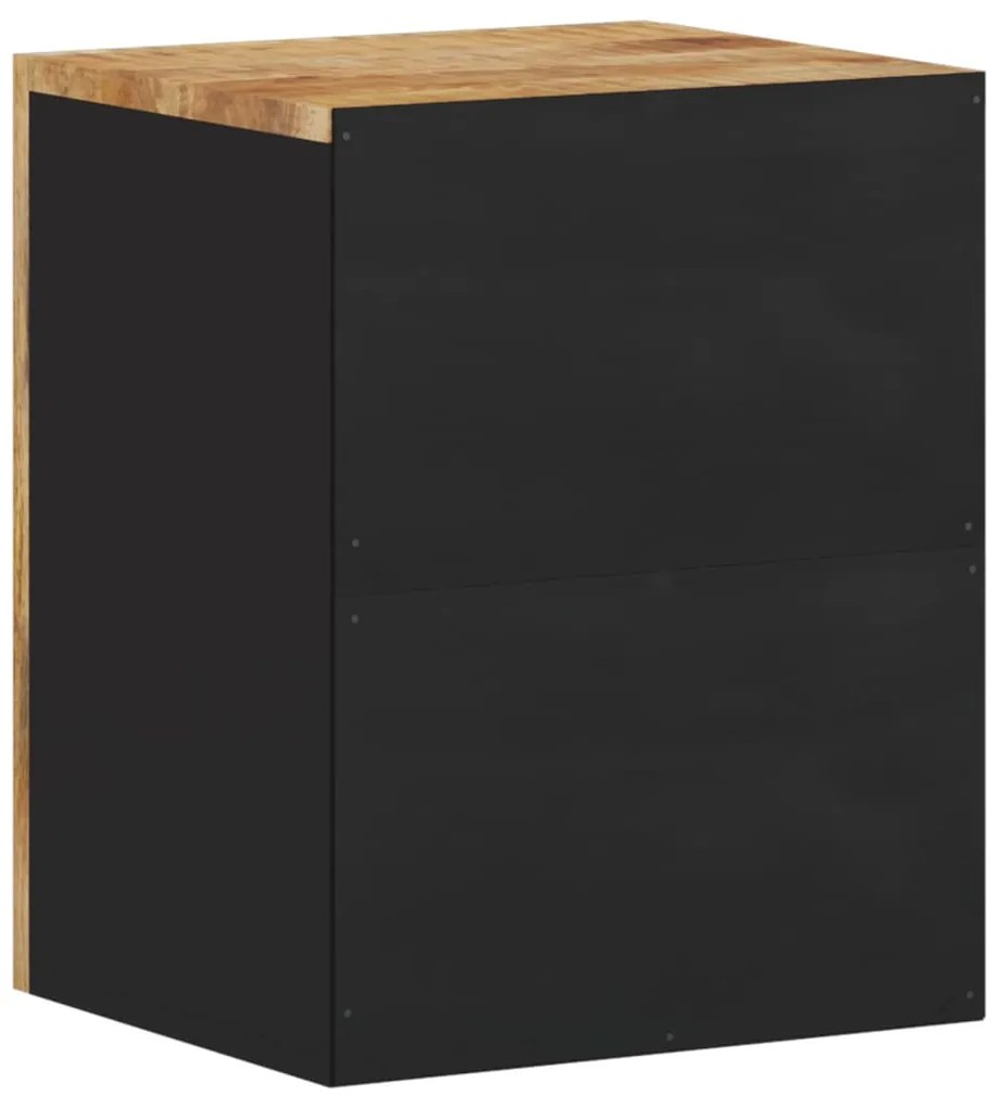 vidaXL Ντουλάπι Μπάνιου Επιτοίχιο 38x33x48 εκ. από Μασίφ Ξύλο Μάνγκο