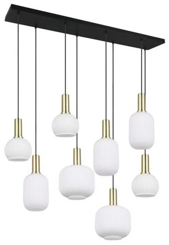 Φωτιστικό Οροφής - Ράγα Diva 319800808 120x32x150cm 8xE27 10W Brass-White Trio Lighting