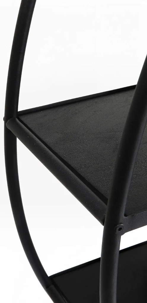 Βιβλιοθήκη Mason Στρόγγυλη Μαύρη 175x180 εκ. 175x35x180εκ - Μαύρο