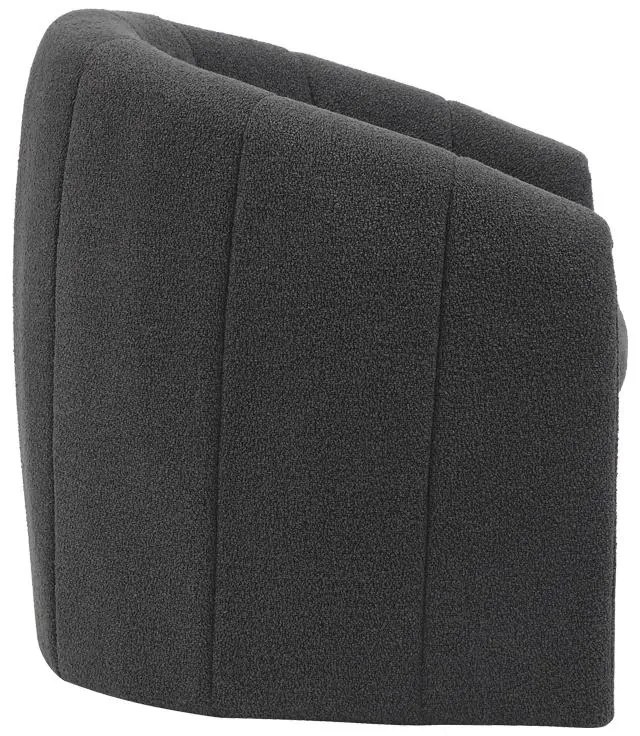 Πολυθρόνα Fassy μπουκλέ ύφασμα σε ανθρακί απόχρωση 80x66x80εκ 80x66x80 εκ.