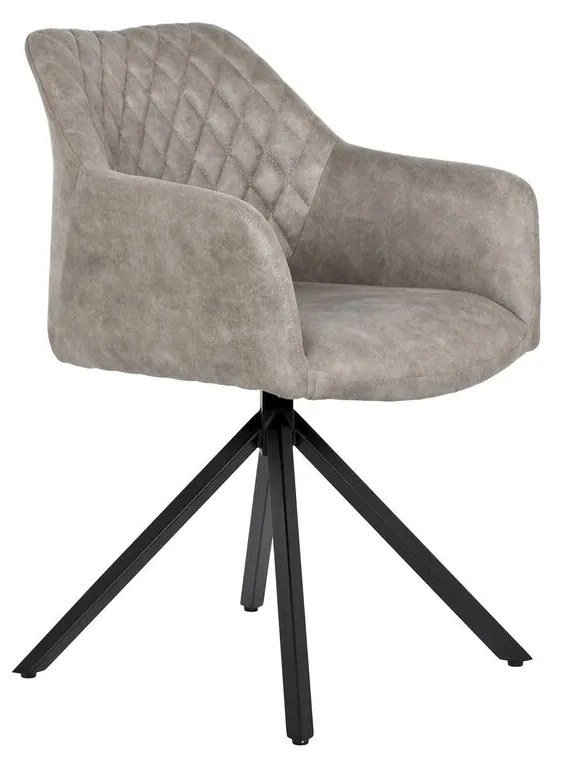 Καρέκλα DKD Home Decor Μαύρο Γκρι 55 x 58 x 83 cm