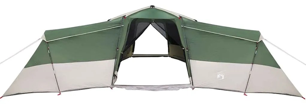 vidaXL Οικογενειακή Σκηνή με στέγη Πράσινο 833 x 585 x 216 εκ ταφτάς