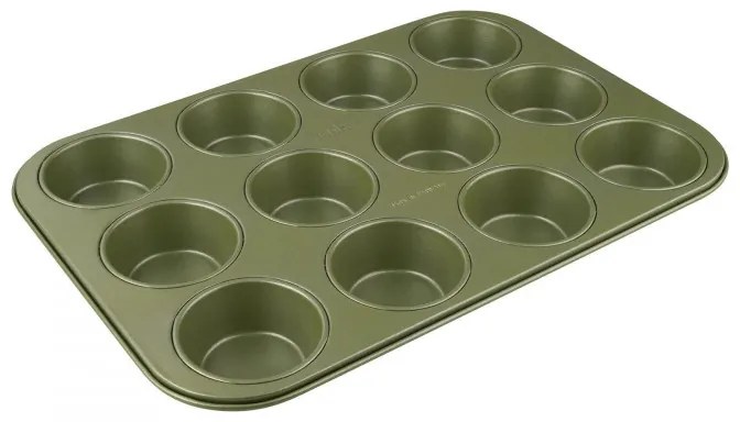 Φόρμα για μάφιν 12 τεμαχίων Zenker 7456, 7 cm, ILAG Maximizing Green επίστρωση, Μέχρι 180C, Πράσινο