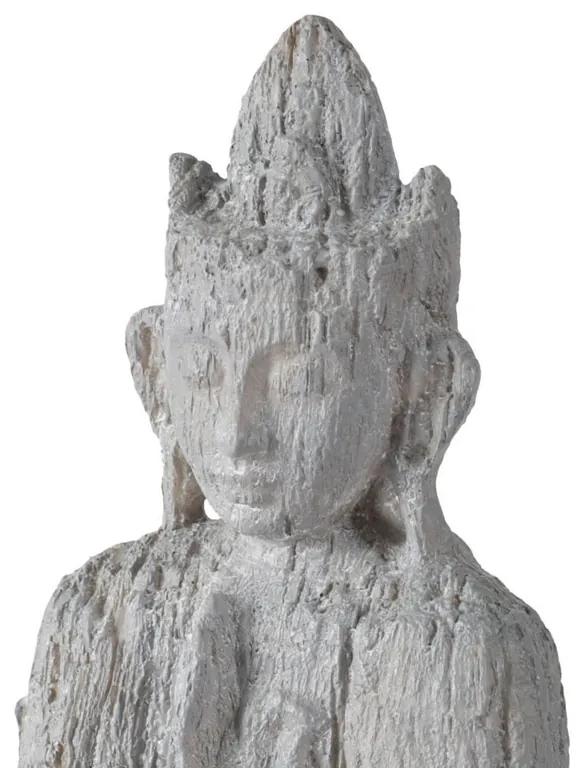 Διακοσμητικός πέτρινος εστεμένος Βούδας 15,5x8x23,5cm