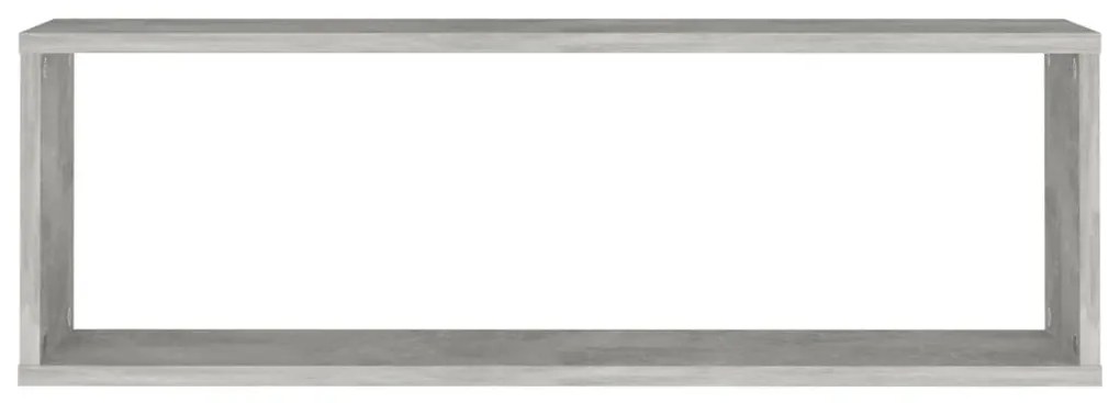 vidaXL Ράφια Κύβοι Τοίχου 2 τεμ. Γκρι Σκυρ. 80x15x26,5 εκ. Επεξ. Ξύλο