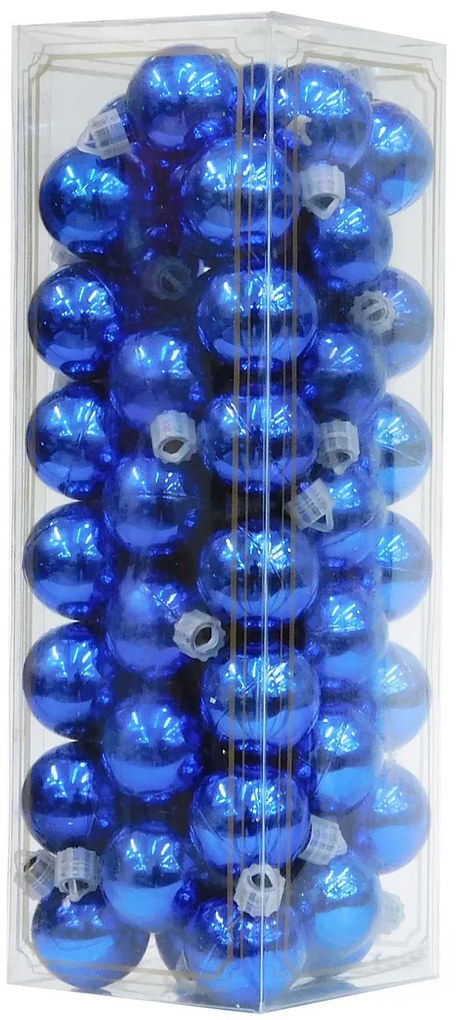 Χριστουγεννιάτικες Μπάλες Μπλέ Set/60 τεμάχια 3cm 232820