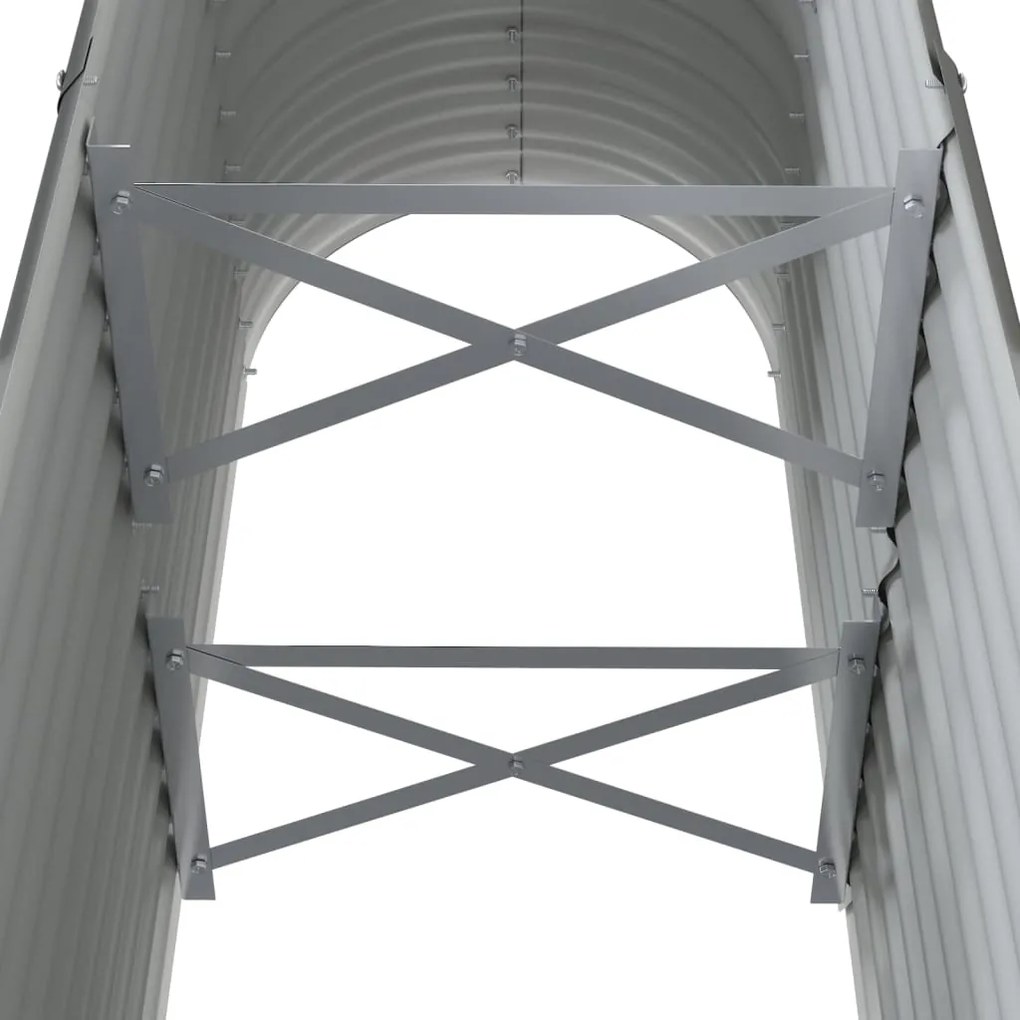 vidaXL Ζαρντινιέρα Γκρι 114x40x68 εκ. Γαλβανισμένος χάλυβας