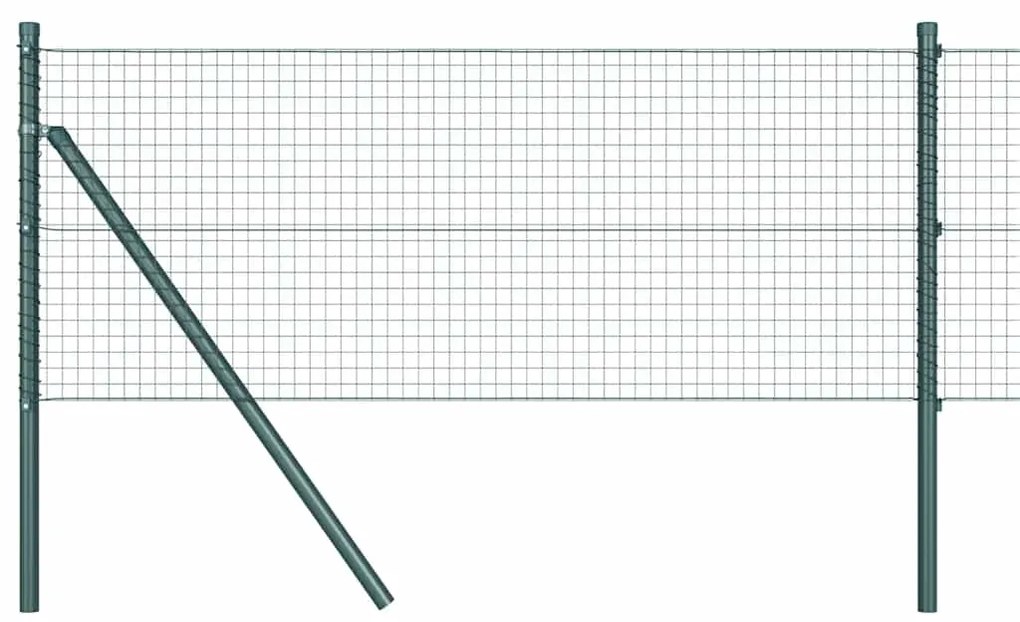 vidaXL Φράκτης με Στυλό Πράσινο 10 x 0.5 μ