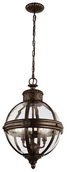 Κρεμαστό Φωτιστικό Οροφής 3xE14  Φ37cm  Adams Elstead Lighting FE-ADAMS-3P-BRZ Μπρονζέ