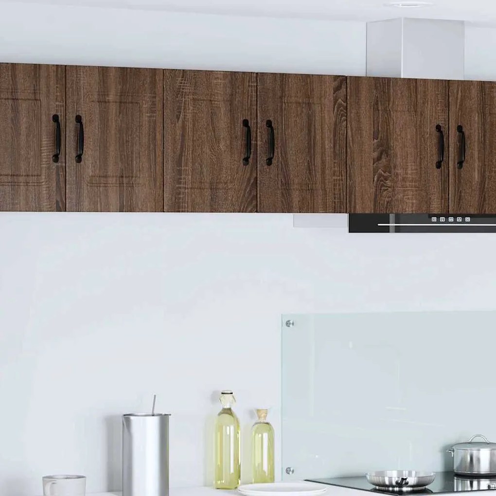 vidaXL Κρεμαστό ντουλάπι κουζίνας 2 pcs Καφέ δρυς 30 x 31 x 40 εκ.